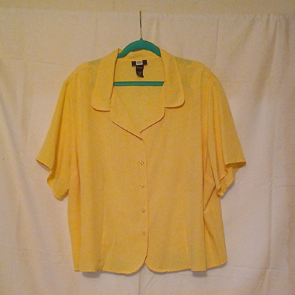 Yellow Button-Up Women's Top